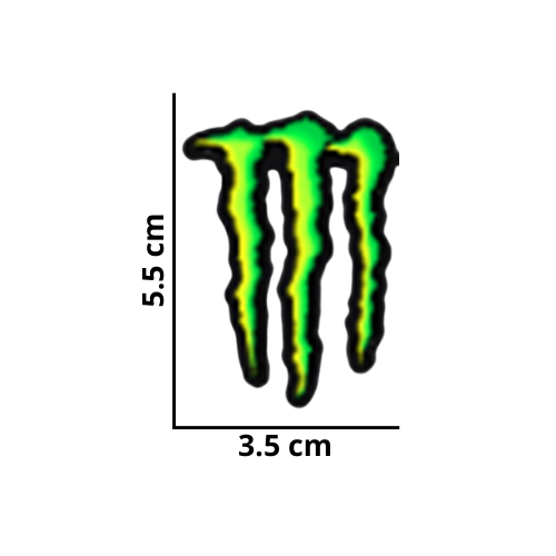 CALCOMANIA MEDIANA ACRILICO MONSTER GARRA 5.5x3.5 cm 