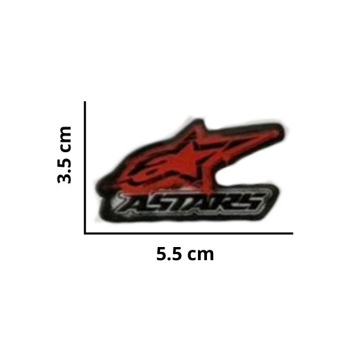 [MED-ACR-196] CALCOMANIA MEDIANA VINIL ALL STARS LETRAS 5.5x3.5 cm 