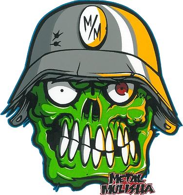 CALCOMANIA MEDIANA VINIL CALAVERA ZOMBIE