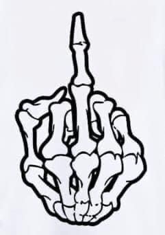 CALCOMANIA MEDIANA VINIL DEDO HUESOS