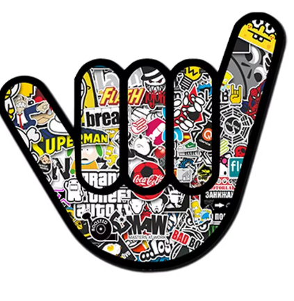 CALCOMANIA MEDIANA VINIL MANO COLLAGE