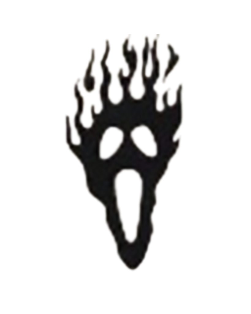 CALCOMANIA MEDIANA VINIL SCARY FLAMAS