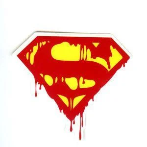 CALCOMANIA MEDIANA VINIL SUPERMAN RASGADO