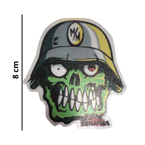 [REF-022] CALCOMANIA REFLEJANTE CALAVERA METAL MULISHA 8X7 CM 