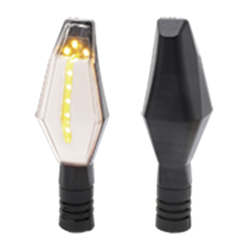 DIRECCIONAL LED SECUENCIAL TIPO RECTANGULAR AMAR-BLANCO UNIVERSAL