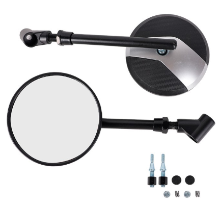 ESPEJO P/MOTO IRON RACING IR0298 FIBRA CARBON PLATA