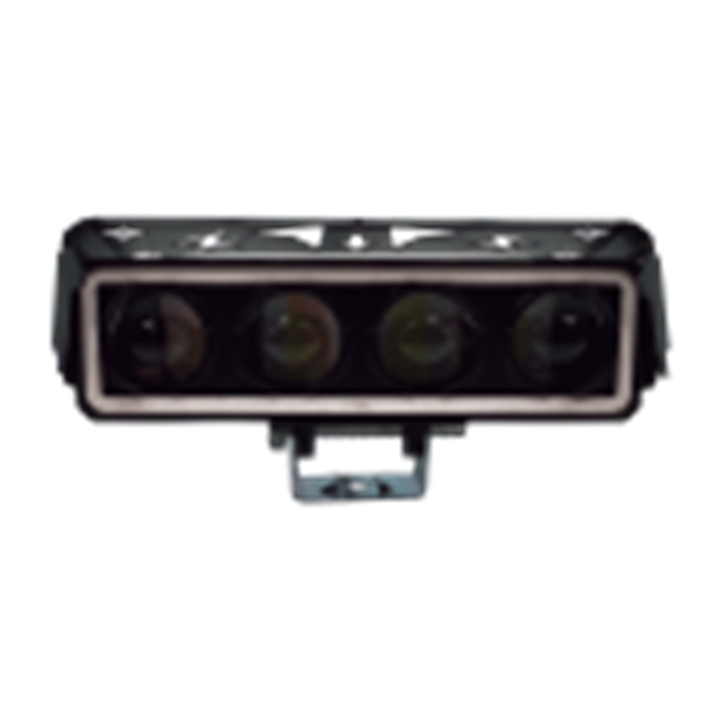 [RS-LED-13129Y-W-W] FARO AUXILIAR LED RECTANGULAR 4 LUPAS CON LUZ FRONTAL BLANCO LUZ AMARILLO-BLANCO 12/80V 24-26W
