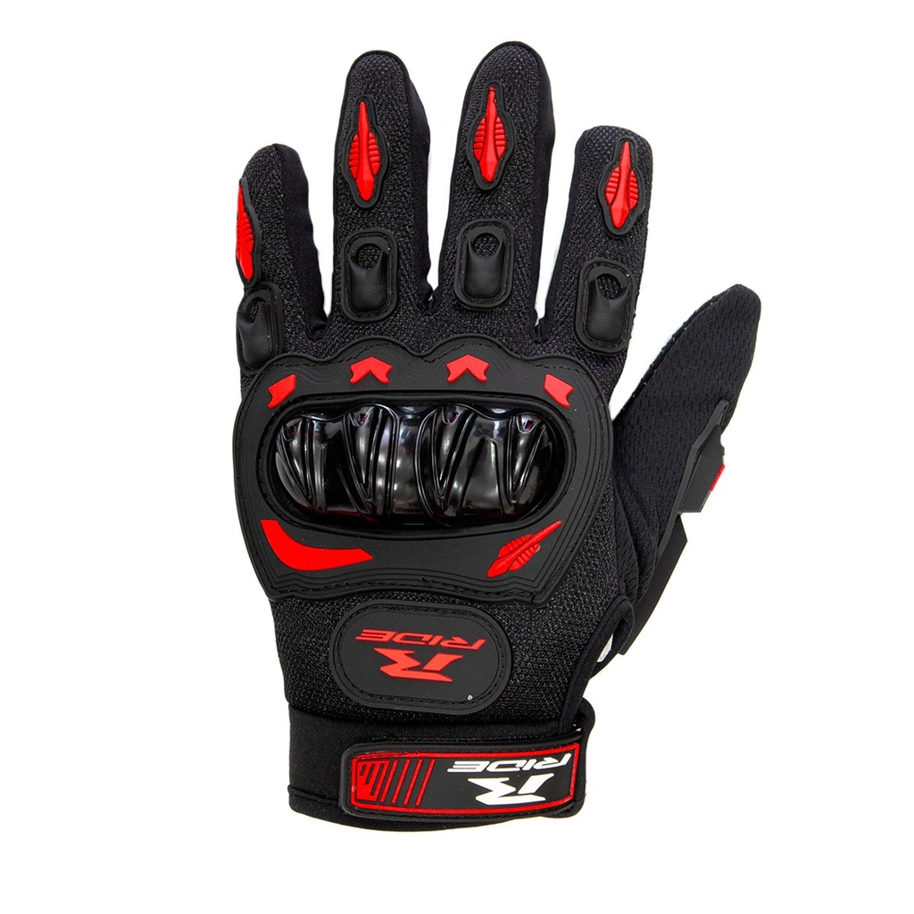 [MOTGT324] GUANTES URBAN NEGRO/ROJO L