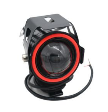 FARO AUXILIAR NEGRO 12 Vcc NARANJA CON OJO DE ANGEL UNIVERSAL