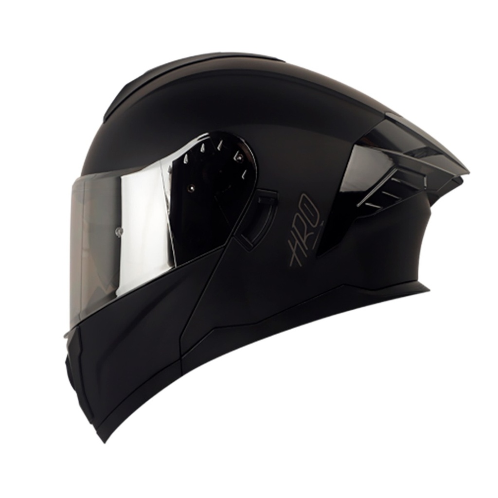 CASCO HRO 3480DV EVO SOLID NEGRO MATE VISOR PLATA  XXL