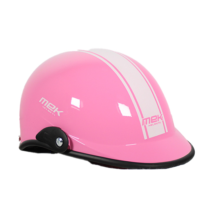 MEDIO CASCO MEK COLOR VERANO VERSION ROSADO/BLANCO 