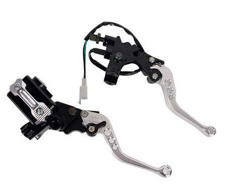 KIT BOMBA FRENO CON MANIJA ALUMINIO CNC UNIVERSAL IR-0569 PLATA