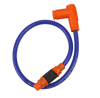 CABLE PARA BUJIA CON CAPUCHON RACING PARA BOBINA DE MOTO AZUL