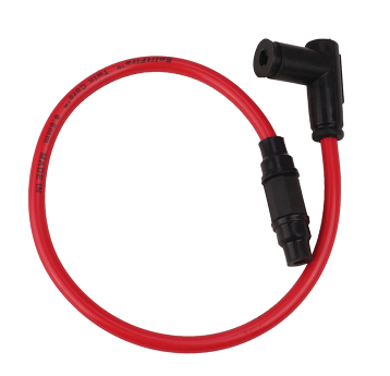 CABLE PARA BUJLA CON CAPUCHON RACING PARA BOBINA DE MOTO ROJO