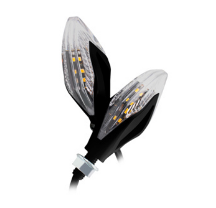 DIRECCIONAL DELANTERA/TRASERA AMULETO AMBAR CON LUZ CUARTO MULTICOLOR LED SET 12V