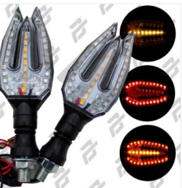 DIRECCIONALES TRIDENTE 33 LEDS ROJO Y AMBAR 12 Vcc UNIVERSAL