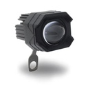 FARO AUXILIAR HEXAGONAL LED CON LUPA LUZ FIJA AMARILLO-BLANCO BASE PLANA EXTENDIDA