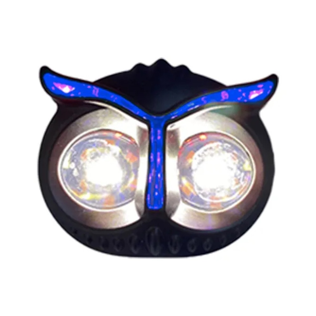 FARO AUXILIAR LED BUHO CON LUZ FRONTAL AZUL LUZ AMARILLO-BLANCO