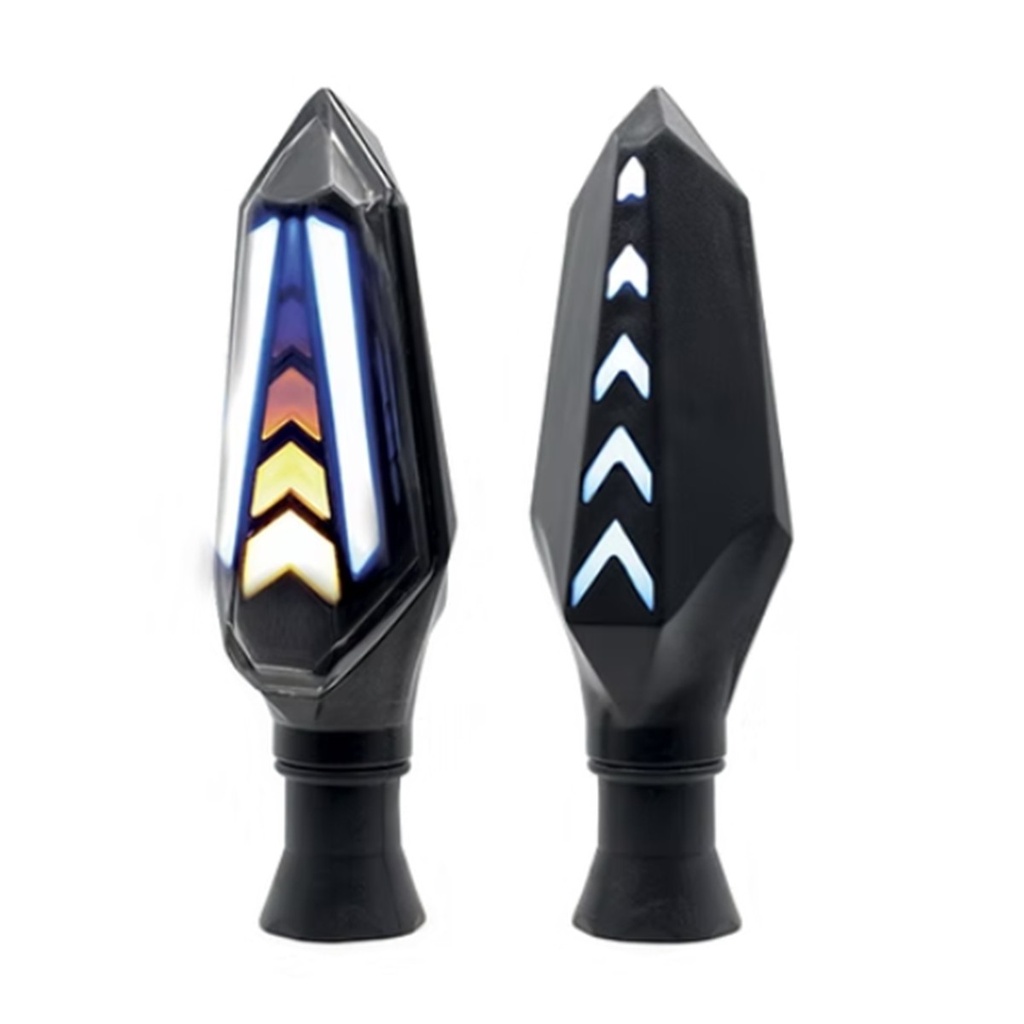 [OK-DIR-A011] DIRECCIONAL LED SECUENCIAL BI-COLOR TIPO FLECHA AMAR-BLANCO UNIVERSAL