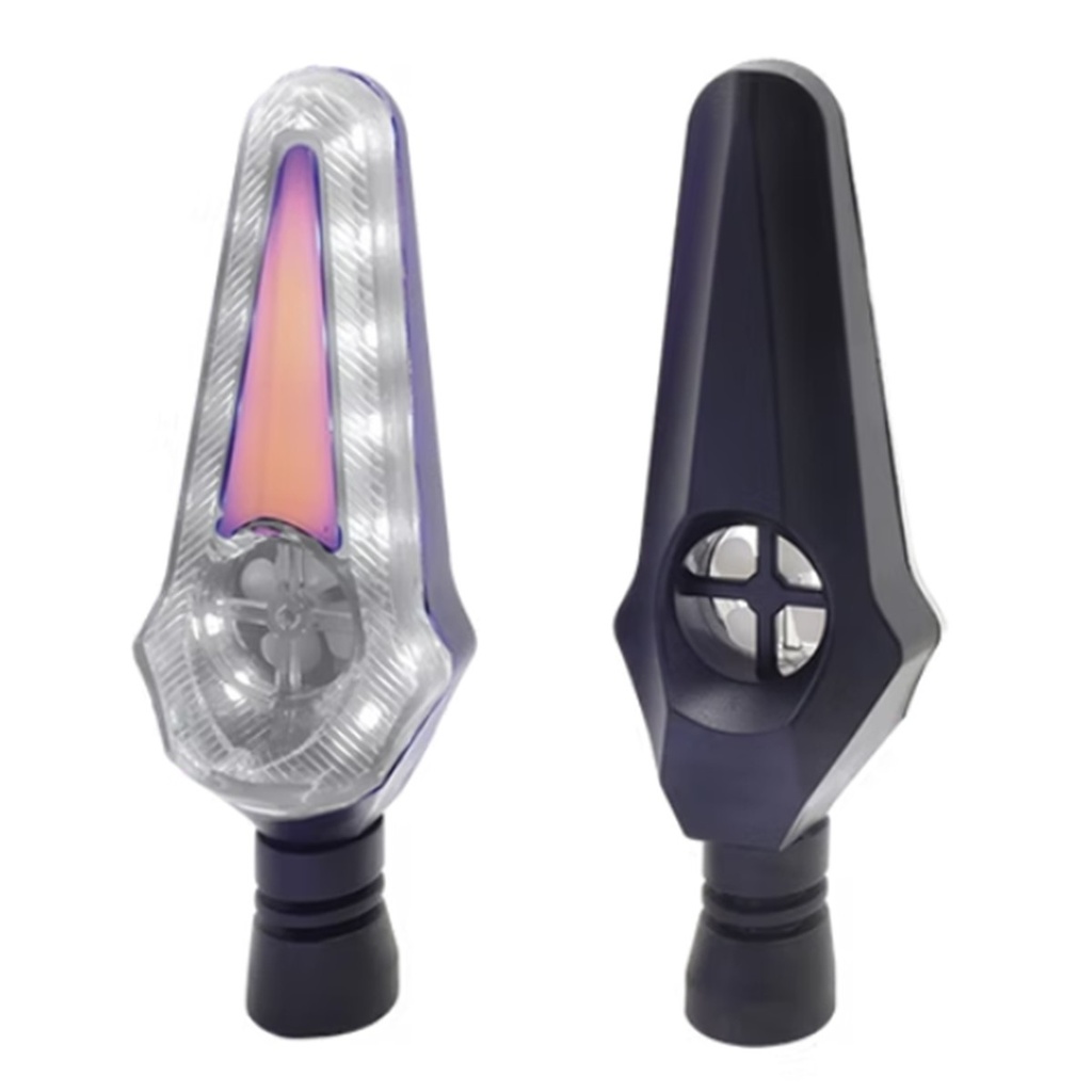 DIRECCIONAL LED SECUENCIAL TIPO HELICE AMAR-BLANCO UNIVERSAL