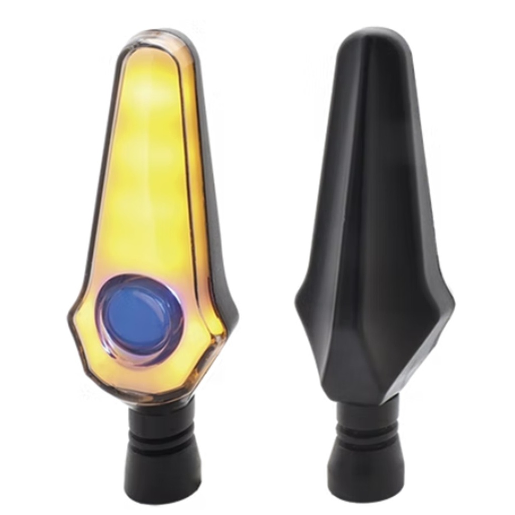 DIRECCIONAL LED SECUENCIAL TIPO FLAMA AMAR-AZUL UNIVERSAL
