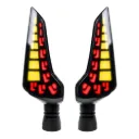 DIRECCIONAL LED SECUENCIAL TIPO BOOMERANG AMAR-ROJO UNIVERSAL