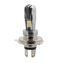 FOCO DE FARO CROMADO LED H4 AMAR-BLANCO
