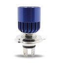 FOCO DE FARO LED H4 6 LED LUZ BLANCA CON CARCASA AZUL