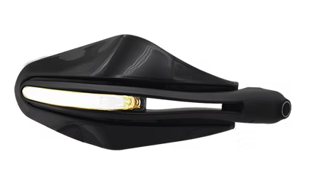 PROTECTOR DE PUÑOS NEGRO CON LUZ LED SECUENCIAL AMARILLA