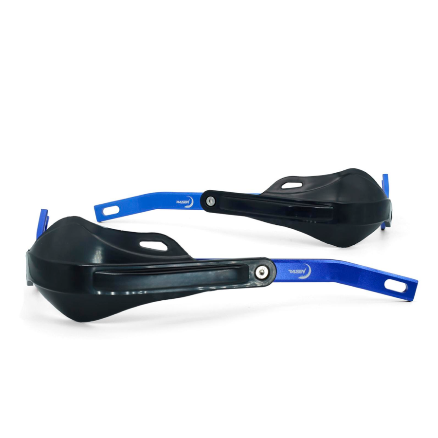 PROTECTOR DE PUÑOS NEGRO CON BASE DE ALUMINIO (AZUL)