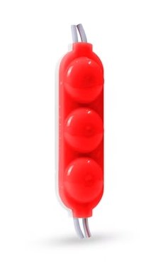 TIRA DE MODULO LED TIPO PASTILLA 3 LUCES  (ROJO)