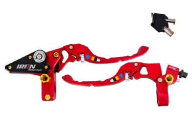 KIT BOMBA FRENO C/SEGURO Y MANIJA DECORATIVA UNIVERSAL IR-S8 ROJO