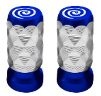 TAPÓN DECORATIVO PARA VÁLVULA EN FORMA DE DIAMANTE  (AZUL)