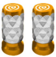 TAPÓN DECORATIVO PARA VÁLVULA EN FORMA DE DIAMANTE  (DORADO)