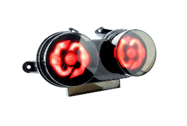 CALAVERA PARA WS 150 175 BWS 125  MODELO TURBINA LUZ ROJO-AMARILLO HIPERLED 1600 LM, 3 WATTS, 12 V