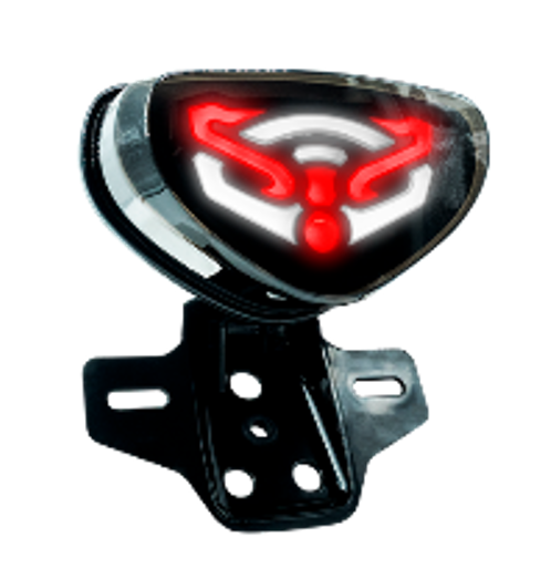CALAVERA PARA FT 125 Y UNIVERSAL MODELO DIABLO HIPERLED 1600 LM, 3 WATTS, 12 V (ROJO-BLANCO-AMARILLO)