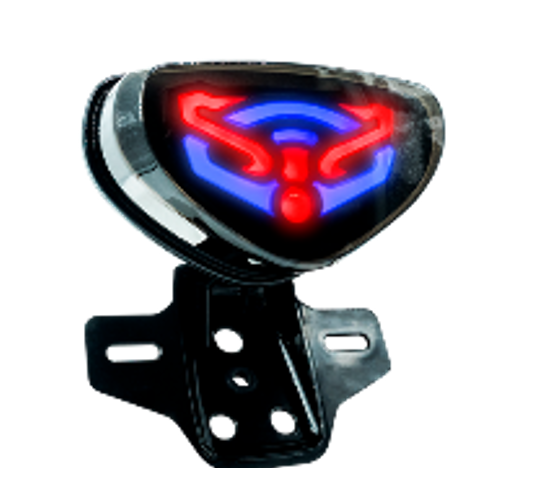 CALAVERA PARA FT 125 Y UNIVERSAL MODELO DIABLO HIPERLED 1600 LM, 3 WATTS, 12 V (ROJO-AZUL-AMARILLO)