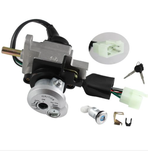 SWITCH INTERRUPTOR DE ENCENDIDO C/JUEGO DE LLAVES Y SEGURO DE ASIENTO 12 Vcc WS-150 SPORT 17-20 / WS-175 SPORT 18-20