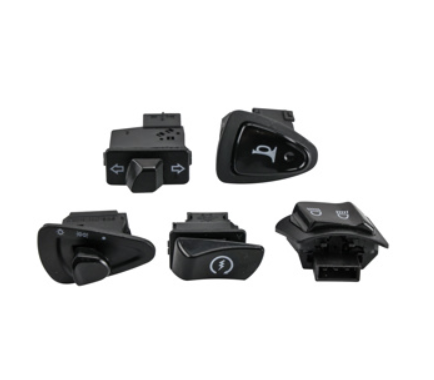 INTERRUPTOR (BOTON) ENCENDIDO/LUCES/DIRECCIONALES/CLAXON/INTERMITENTES SET ITALIKA D 125 (16-24)