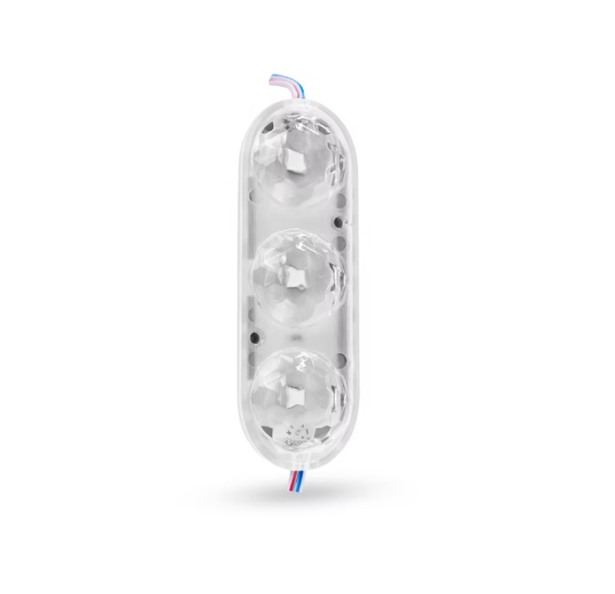 [RS-MOD-4013W] TIRA DE MODULO LED 3 LUCES TIPO LENTE  (BLANCO)