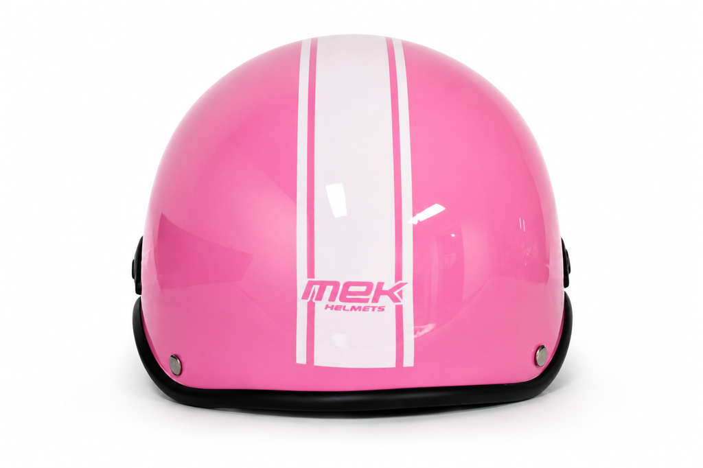 [CAS-CH-P100] CASCO CACHUCHA ADULTO MEK ROSA/BLANCO  PINK ROLL TALLA L