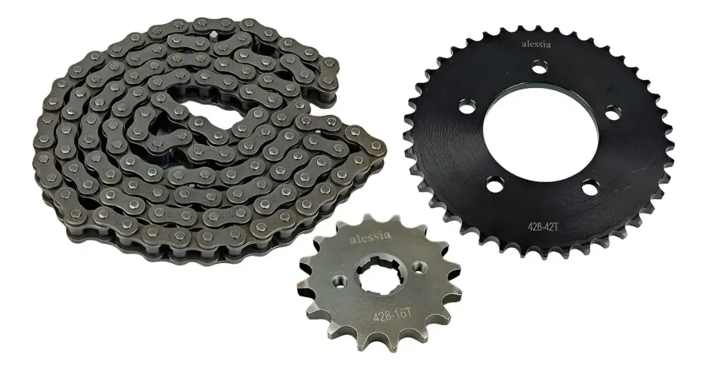 [VG15100008] KIT DE SPROCKET   CORONA  42T / PIÑON 16T CADENA REFORZADA NEGRA 428H-124 NITROX 300 2024 > 2025 > 2026