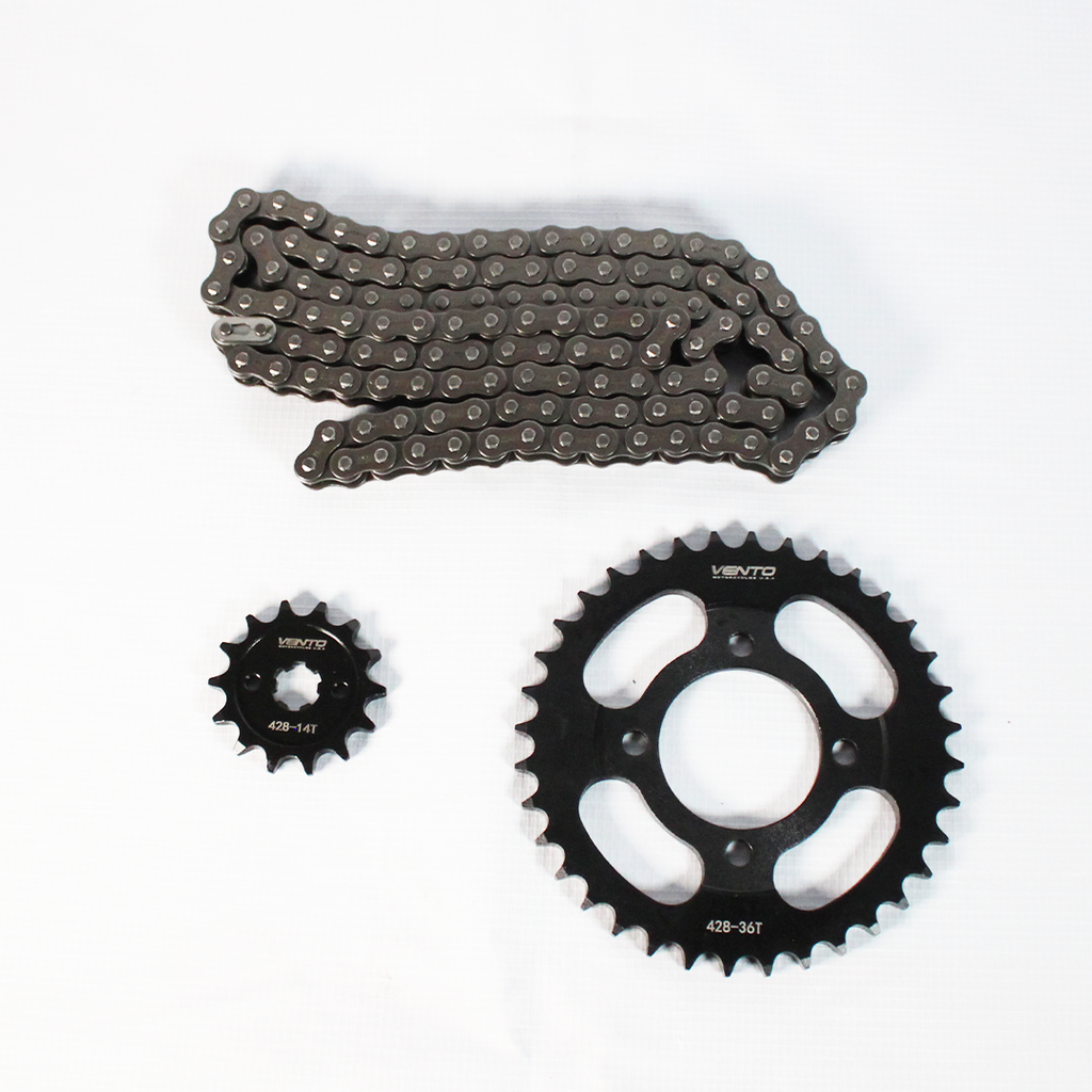 [VG15100019] KIT DE SPROCKET   CORONA  36T / PIÑON 14T CADENA REFORZADA NEGRA 428H-110 SPECTRA 5I >2020 > 2021> 2022
SPECTRA 7I > 2023> 2024 > 2025 > 2026