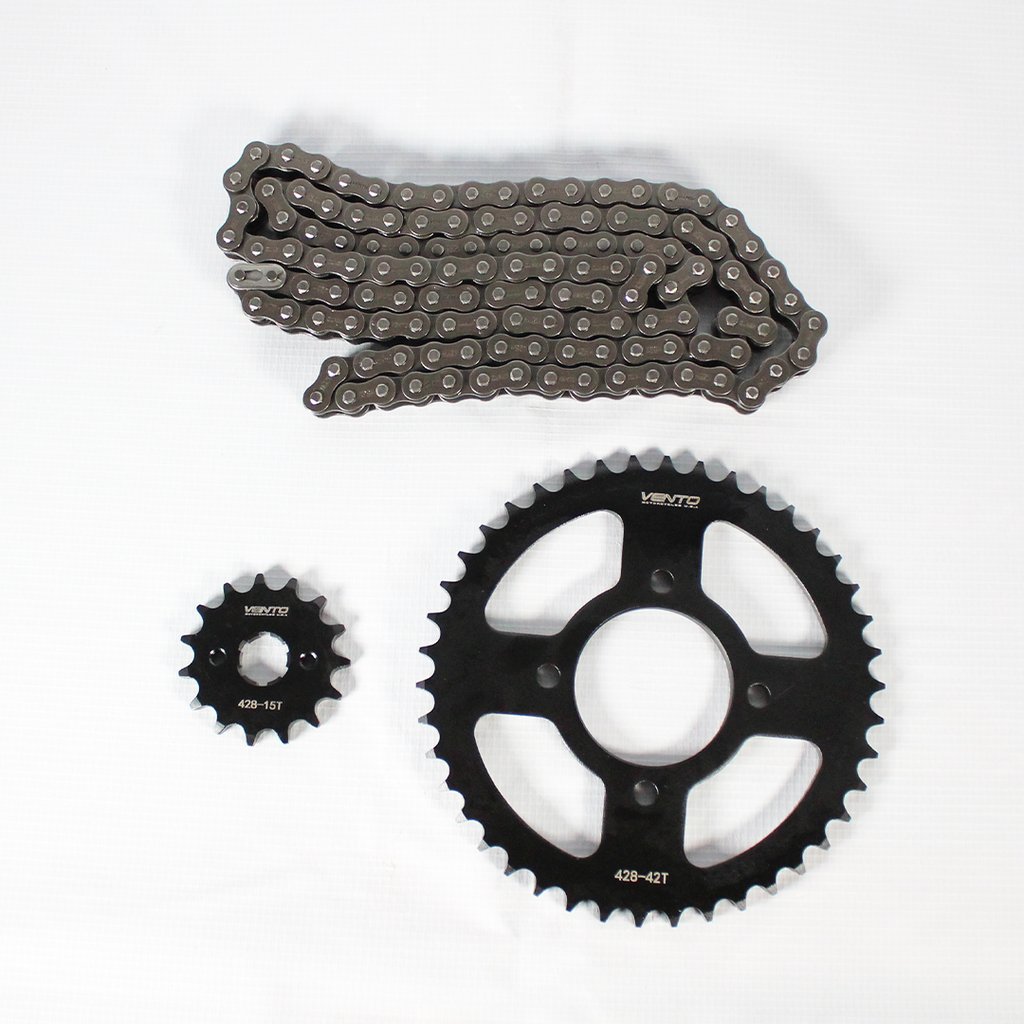 [VG15100020] KIT DE SPROCKET   CORONA  42T / PIÑON 15T CADENA REFORZADA NEGRA 428H-126  FALKON 200 >2021 > 2022 > 2023
FALKON 250 >2021 > 2022 > 2023
HAWK 250 > 2022 > 2023 > 2024 > 2025