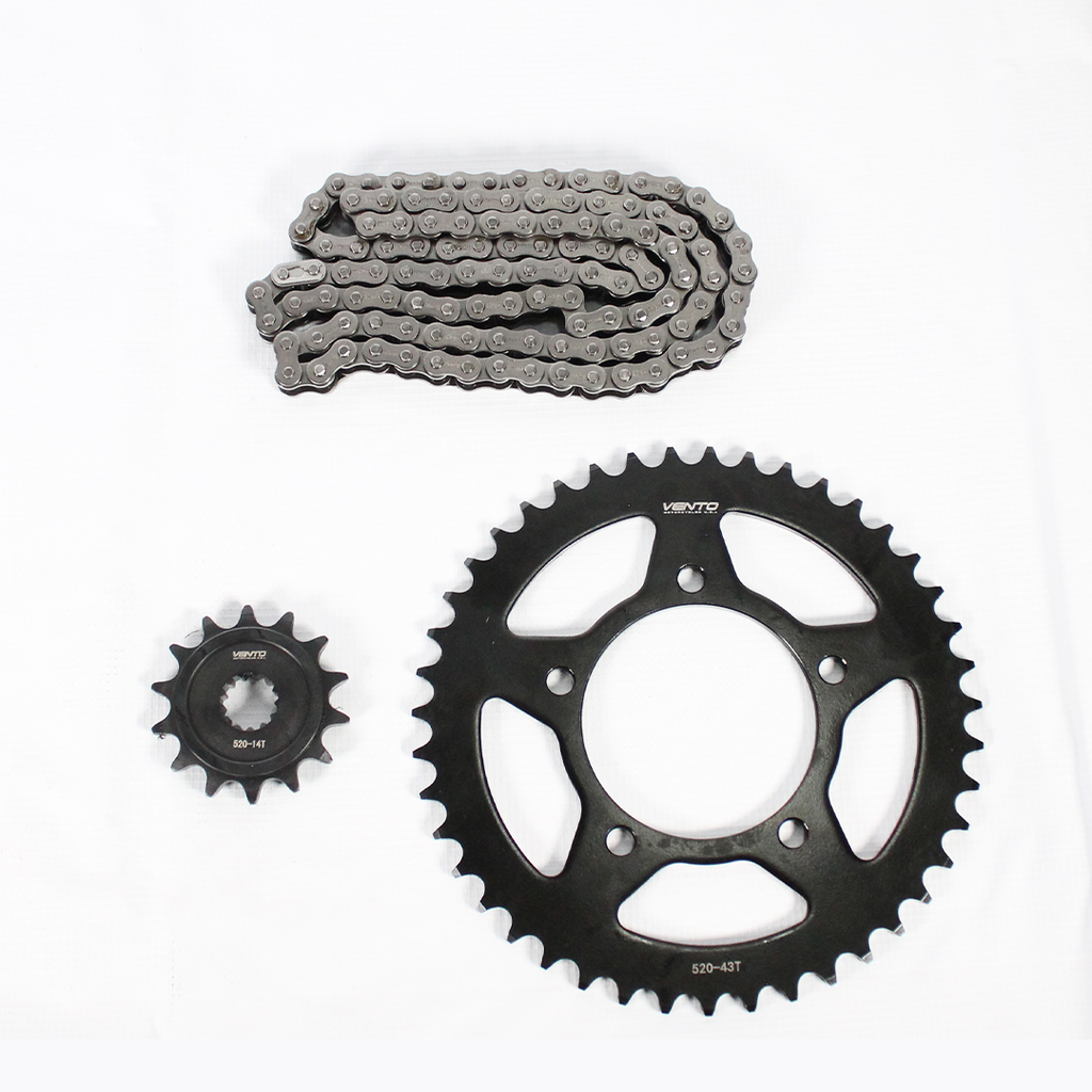 [VG15100016] KIT DE SPROCKET CORONA 43T / PIÑON 14T CADENA REFORZADA NEGRA 520HX-114 HYPER 280 >2020 >2021 >2022 >2023 >2024 >2025