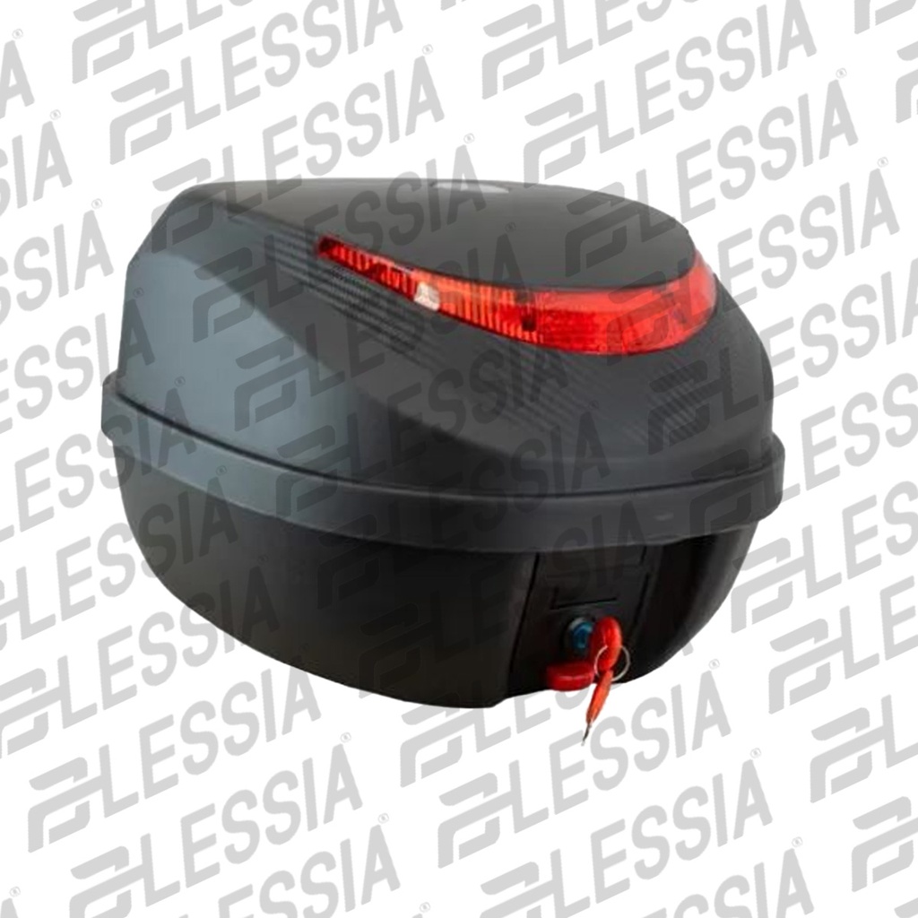 CAJA PORTA-EQUIPAJE MOTONETAS Y MOTOS DE TRABAJO CAPACIDAD 31 l ANCHO 41 cm /ALTO 31 cm / FONDO: 40 cm / DESMONTABLE / REFLEJANTE /RESPALDO / CARGA:
