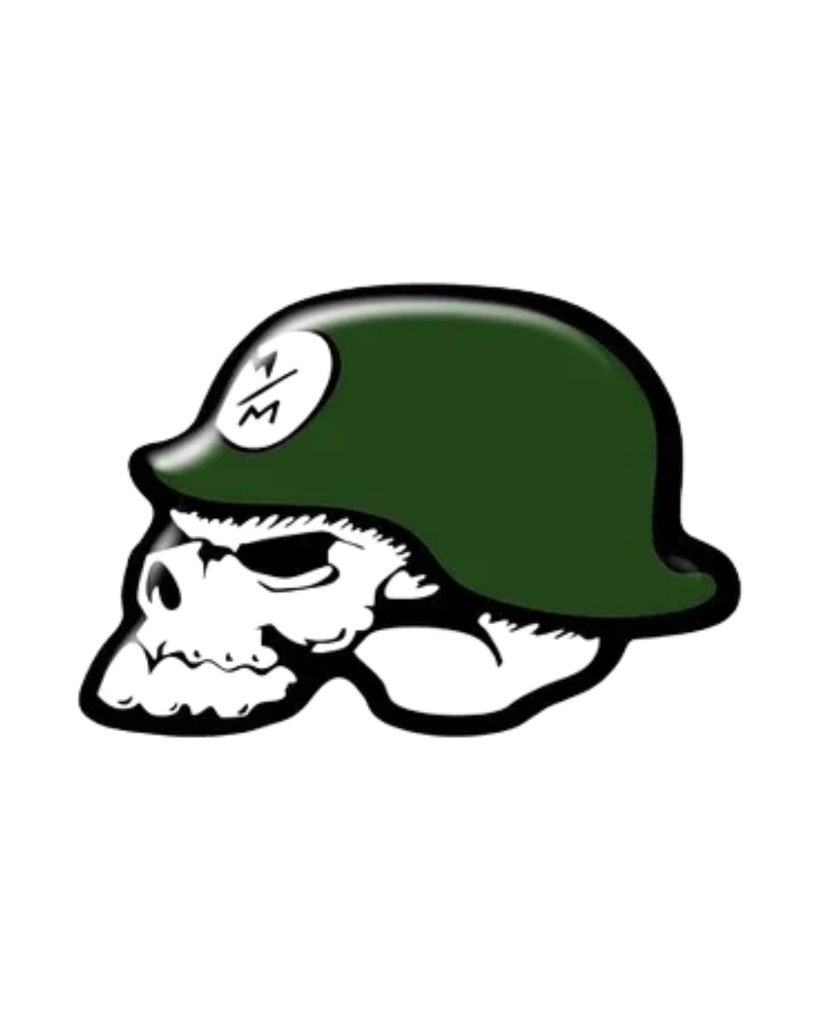 CALCOMANIA CALAVERA C/CASCO MILITAR