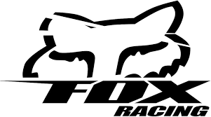 CALCOMANIA FOX ROSTRO Y LETRAS BLANCO/NEGRO