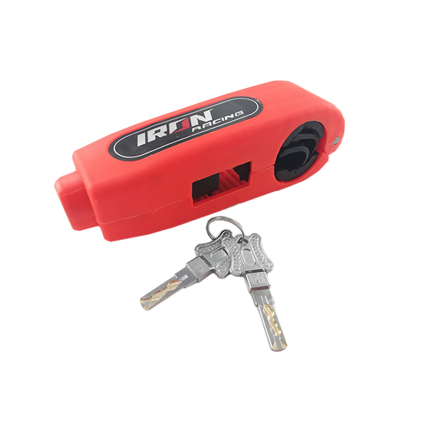 [CAN-1127-0091T] CANDADO DE MANIJA ANTIRROBO PARA MOTOCICLETA IR-91 NEON-NARANJA