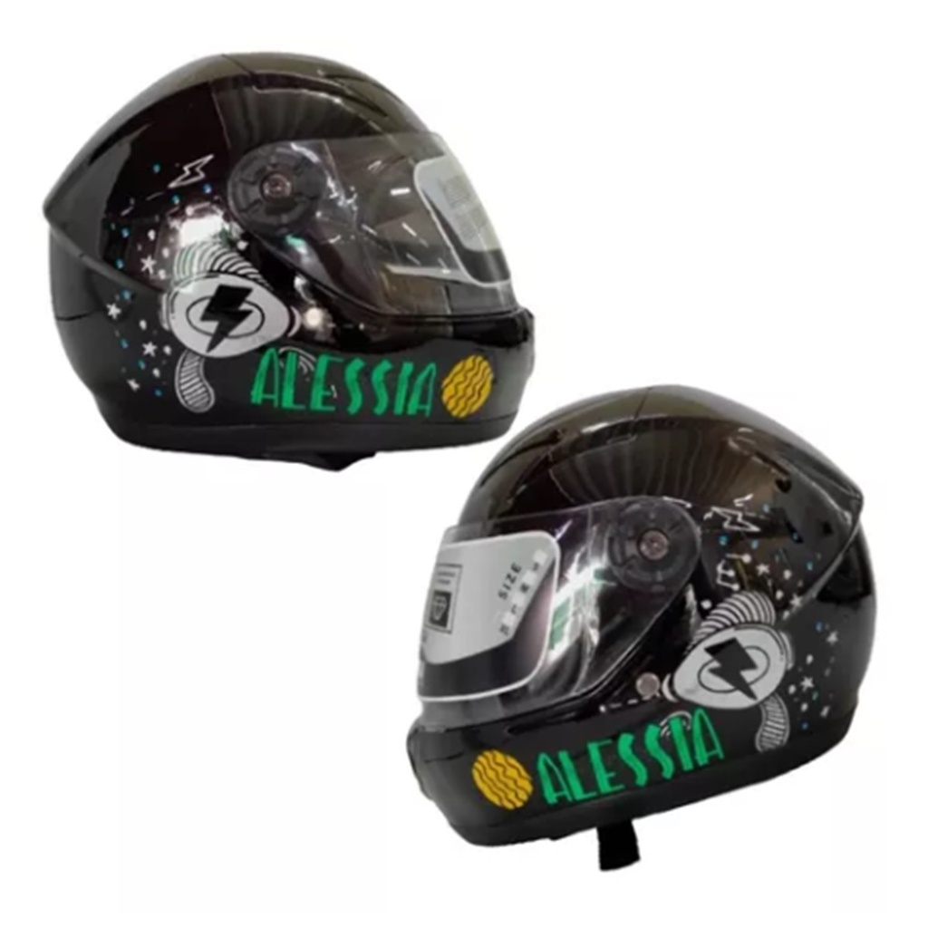 CASCO CERRADO INFANTIL PLANET NEGRO